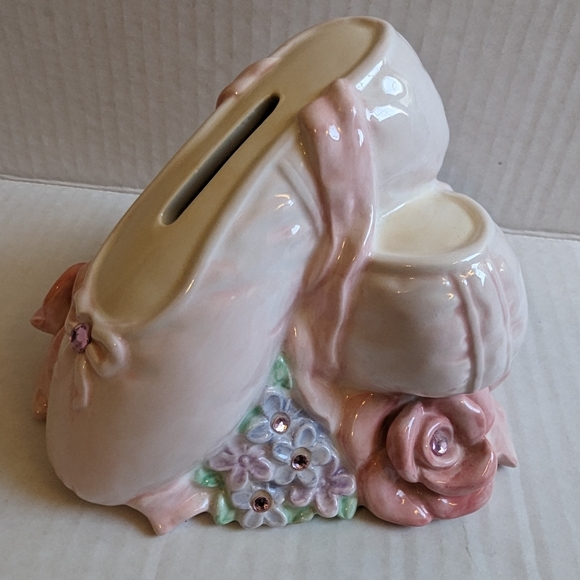 Russ Berrie "A Time to Dance" Ballet Slipper Ceramic Coin Bank - Picture 2 of 7